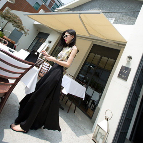 雪纺女夏高腰垂感宽松显瘦夏阔腿裤 蔡小姐Studio休闲裤