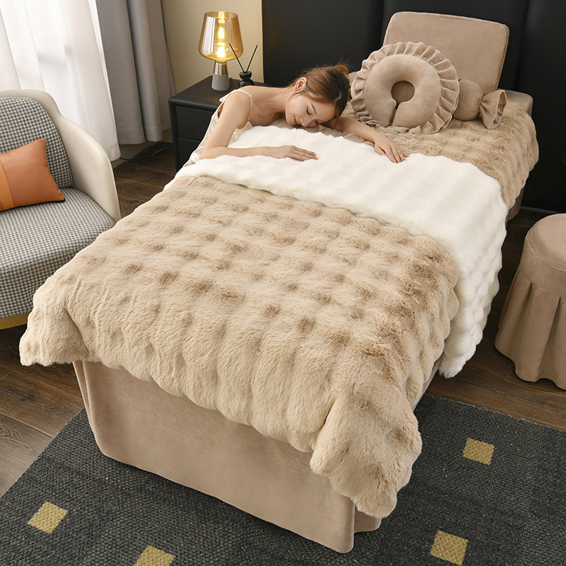 新款2024美容床罩四件套床罩轻奢风高级感泡泡绒按摩理疗床套纯色,淘宝优惠券,粉丝福利购,淘宝优惠卷