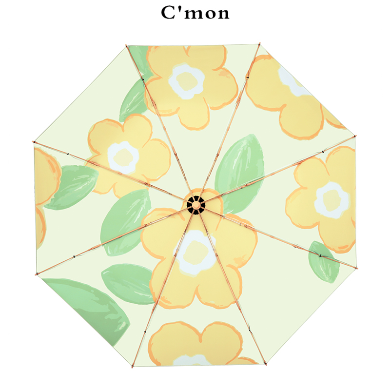 Cmon艾朵钛银胶太阳伞防晒紫外线高颜值遮阳五折伞晴雨伞两用折叠 - 图3