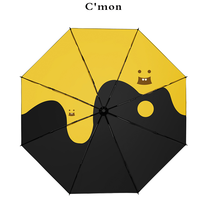 Cmon渊澜防晒伞自动创意太阳伞五折遮阳女防紫外线折叠两用晴雨伞 - 图1