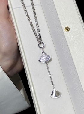 东大门网红杏叶毛衣链项链颈链