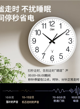 康巴丝简约客厅自动调时挂钟