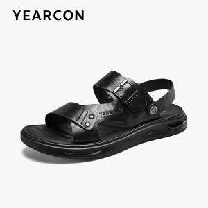 意尔康凉鞋男2025夏季新款羊皮两用穿脱外穿沙滩鞋时尚透气爸爸鞋