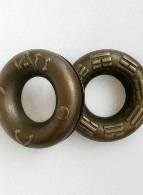 仿古虎撑手摇铃虎撑铃串铃民间乡医郎中黄铜药铃铜秧歌虎叉铃包邮