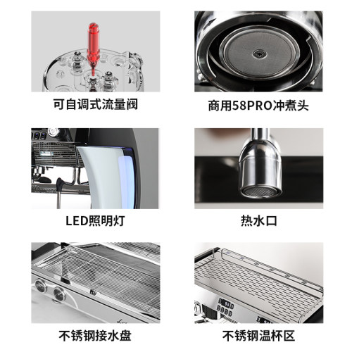 格米莱CRM3201双头专业半自动咖啡机商用意式现磨浓缩打奶泡-图3