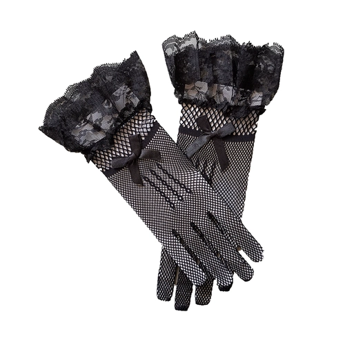 Короткий аксессуар, кружевные белые черные перчатки с бантиком для невесты, свадебный аксессуар