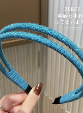 发箍女高级感双层毛线发卡头箍