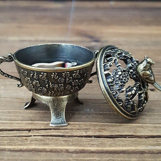 【跨境热销】三足双耳复古创意喜鹊镂空香炉塔香锥小祥云香薰炉,淘宝优惠券,粉丝福利购,淘宝优惠卷