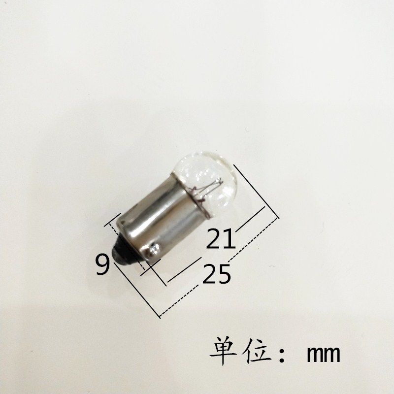 B9卡口小灯泡6V6.3V12V24V30V1W3W卡口灯泡按钮指示灯小圆头灯泡 - 图0
