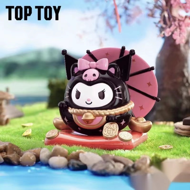 正品TOPTOY三丽鸥招财喵不倒翁盲盒潮玩手办布丁狗hellokitty摆件