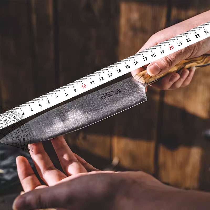 法国Claude dozorme狼头不锈钢橄榄木主厨刀三德刀削皮刀多功能刀 - 图2