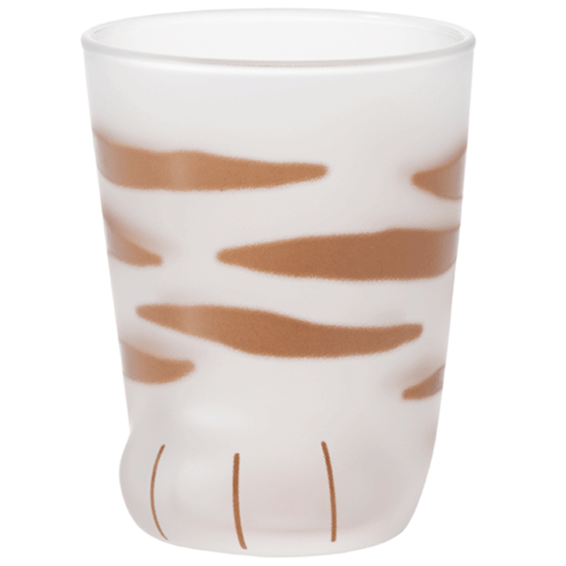 日本进口ADERIA石冢硝子猫爪杯玻璃杯可爱猫脚杯水杯儿童牛奶杯-图3