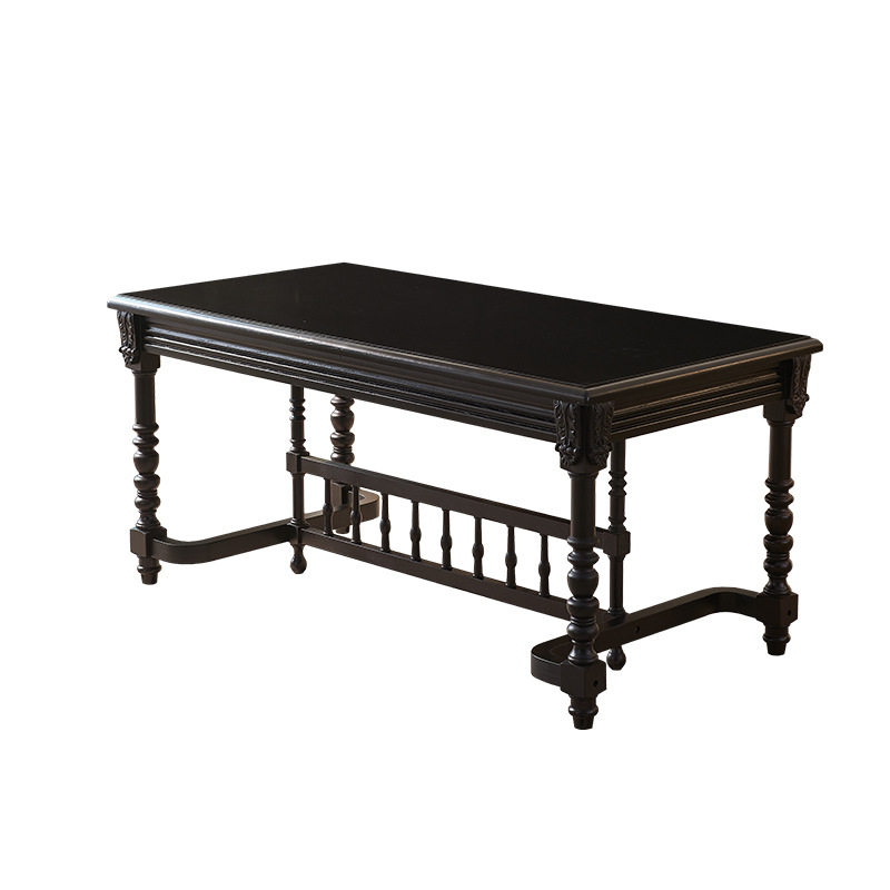 美式实木餐桌复古设计师创意藤编餐椅桌椅组合高级感餐厅酒店桌子,淘宝优惠券,粉丝福利购,淘宝优惠卷