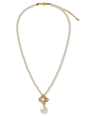 BF珍珠项链女款轻奢小众设计感锁骨链时尚百搭气质吊坠颈链饰品新