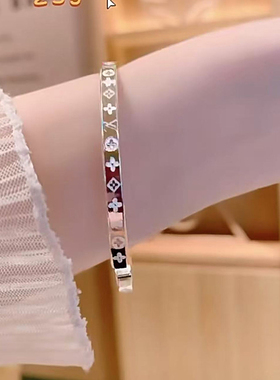 999足银幻彩老花手镯 女款时尚流行手饰手镯饰品礼物