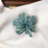 Natural grade A hazardous material blue water material carved small flower ring ring men and women jade ring jewelry