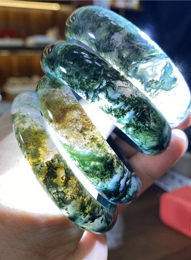 天然水草玛瑙手镯怡庆楼