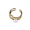 Natural freshwater pearl inlaid women's ring