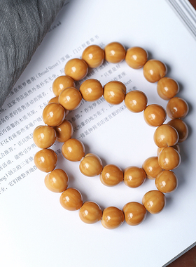 天然文玩猴头亮面爱心款手串 男女款文玩木头手链手串饰品礼物