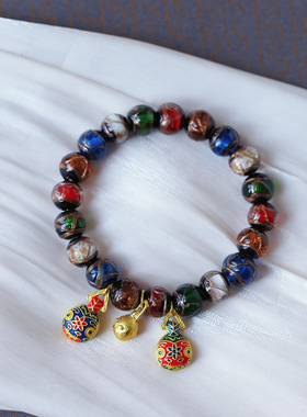 多宝色老琉璃搭配吞金兽款原创