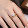 Natural freshwater pearl inlaid women's ring