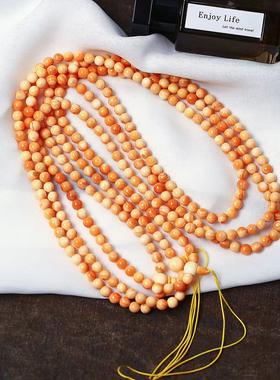 三大名螺血贝壳万宝螺圆珠佛珠链手串 男女款VV7贝壳螺壳手链饰品