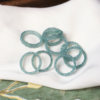 Natural grade A hazardous material blue water material carved small flower ring ring men and women jade ring jewelry