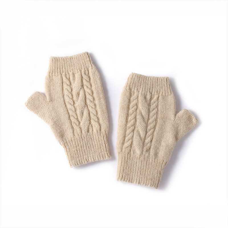 羊绒半指手套男女秋冬季露指学生写字打字可触屏毛线针织保暖漏指,淘宝优惠券,粉丝福利购,淘宝优惠卷