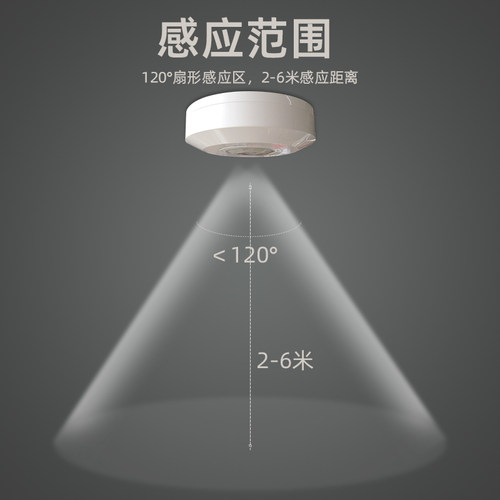 感应开关人体红外线220V楼道灯接近自动走灭无线光控智能明装面板 - 图1