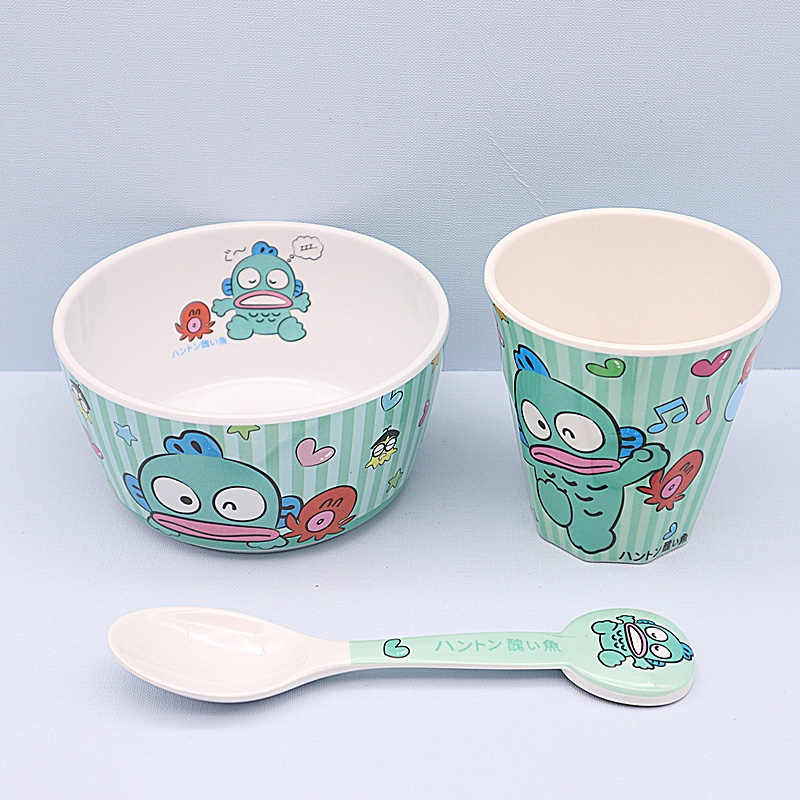 新款卡通人鱼丑鱼汉顿洗漱口刷牙杯防摔饭碗汤碗水杯子牛奶杯套装