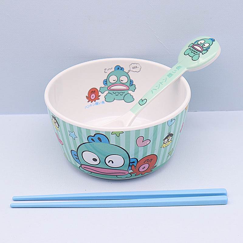 新款卡通人鱼丑鱼汉顿洗漱口刷牙杯防摔饭碗汤碗水杯子牛奶杯套装