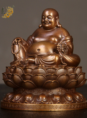 纯铜摆件菩萨客厅供奉大肚佛