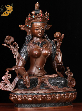 藏传尼泊尔菩萨白度母摆件