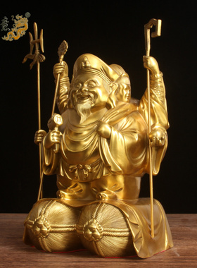 大黑天财神爷家居客厅供奉工艺品