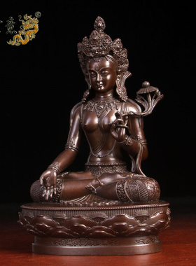 菩萨像摆件纯铜观音白度母