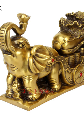 纯铜吸水装饰品大象摆件