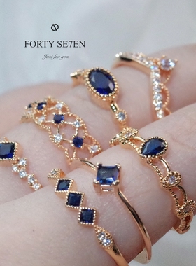 《深海迷雾》原创洗手蓝宝石戒指