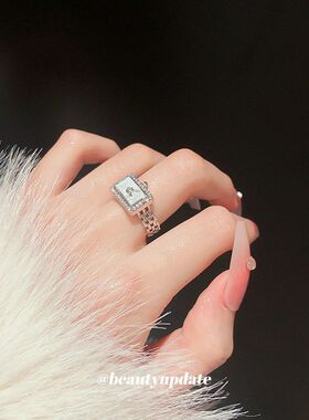 真金电镀锆石方形钟表链条开口