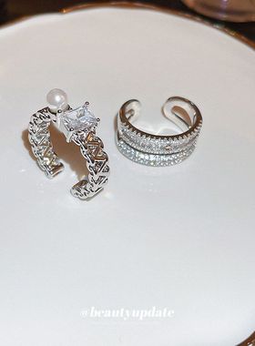 百搭开口戒手饰戒指ins真金风小