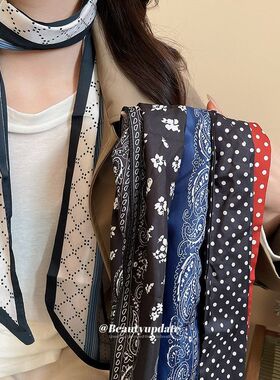 2025新款印花丝巾项链复古小众