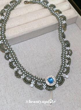 民族风花边水滴珍珠项链新中式复古优雅气质锁骨链日常百搭颈链女