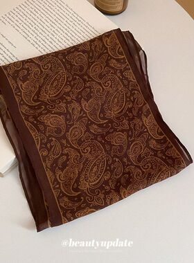 美拉德秋冬布艺网纱腰果花挂脖