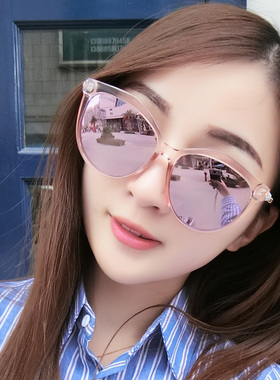 明星同款新款大方框网红彩色墨镜