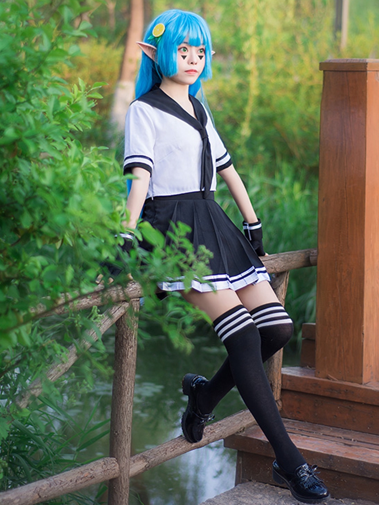 凹凸世界cos服安莉洁cosplay服装女动漫水手服幼年儿童学生jk制服-图0