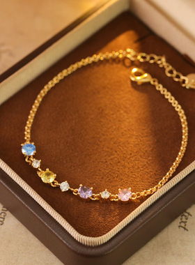 XKDDCT新款彩色镶钻叠戴女士手