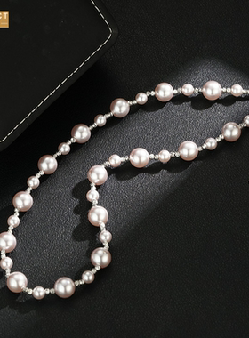 XKDDCT高级感曼塔玫瑰色大小珠珠