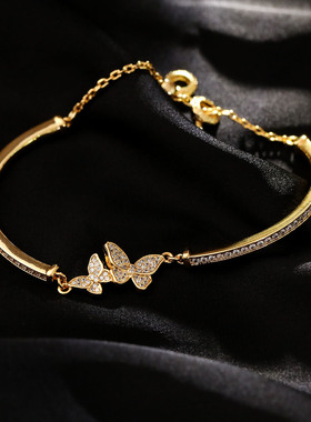 XKDDCT新中式镶钻玲珑花蝶手链2