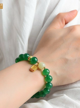 XKDDCT新款红手链黑玉手串小众