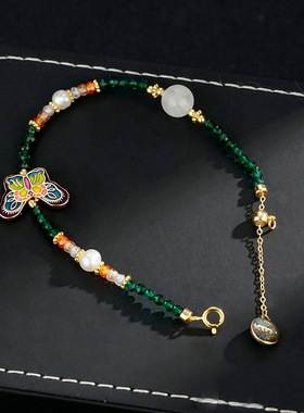 XKDDCT手工天然珍珠彩色蝴蝶气质