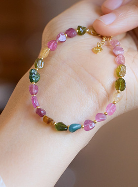 XKDDCT新款天然手链女桶珠随形